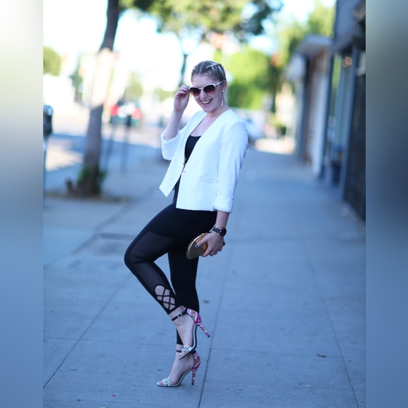 Popflex Ballet Active Leggings Black Sz 2 Cute and Stylish - Picture 2 of 9